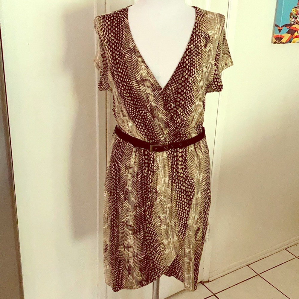 Express Snakeskin Print Dress